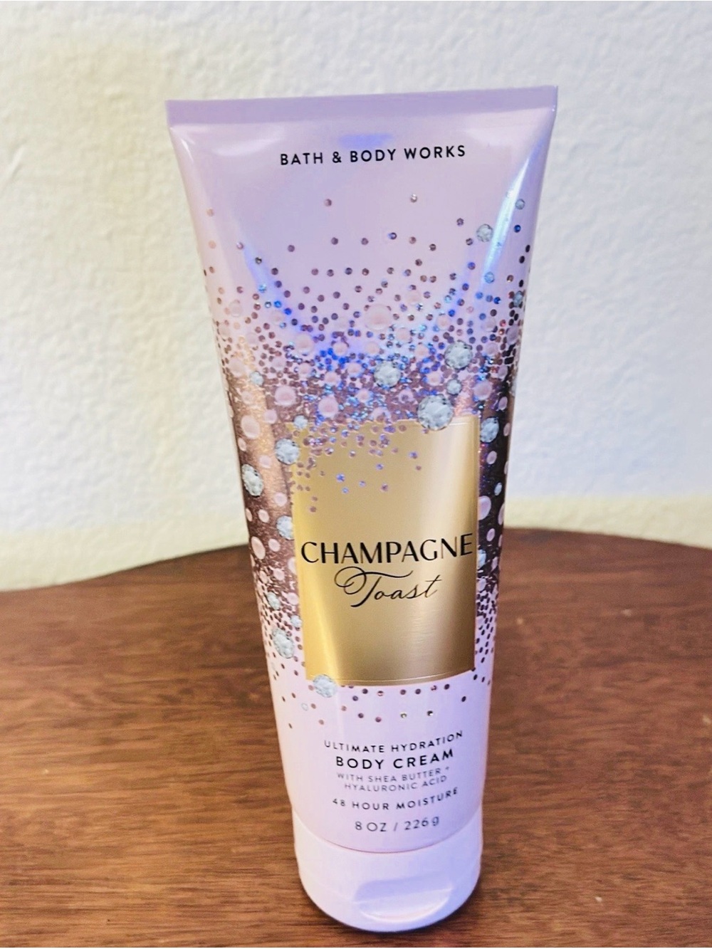 Bath & Body Works Champagne Toast Body Cream - Light Pink & Gold